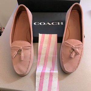 Coach flat shoes-blush color suede size 9 1/2